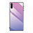 Silicone Frame Mirror Rainbow Gradient Case Cover H01 for Samsung Galaxy Note 10 5G Purple