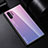 Silicone Frame Mirror Rainbow Gradient Case Cover H01 for Samsung Galaxy Note 10 Plus 5G Purple
