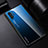Silicone Frame Mirror Rainbow Gradient Case Cover H01 for Samsung Galaxy Note 10 Plus Blue