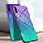 Silicone Frame Mirror Rainbow Gradient Case Cover H01 for Xiaomi Mi A3 Green