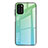 Silicone Frame Mirror Rainbow Gradient Case Cover H01 for Xiaomi Poco M3 Green