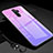 Silicone Frame Mirror Rainbow Gradient Case Cover H01 for Xiaomi Redmi Note 8 Pro Purple