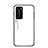 Silicone Frame Mirror Rainbow Gradient Case Cover H02 for Huawei P40 Pro White