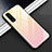 Silicone Frame Mirror Rainbow Gradient Case Cover H02 for Oppo Find X2