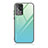 Silicone Frame Mirror Rainbow Gradient Case Cover JD1 for Samsung Galaxy A33 5G Cyan