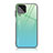 Silicone Frame Mirror Rainbow Gradient Case Cover JD1 for Samsung Galaxy M53 5G Cyan