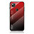 Silicone Frame Mirror Rainbow Gradient Case Cover LS1 for Google Pixel 4a Red