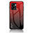 Silicone Frame Mirror Rainbow Gradient Case Cover LS1 for OnePlus Nord N300 5G Red