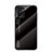 Silicone Frame Mirror Rainbow Gradient Case Cover LS1 for Oppo A76 Black