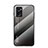 Silicone Frame Mirror Rainbow Gradient Case Cover LS1 for Oppo A76 Dark Gray