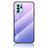 Silicone Frame Mirror Rainbow Gradient Case Cover LS1 for Oppo Reno6 Z 5G Clove Purple