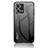 Silicone Frame Mirror Rainbow Gradient Case Cover LS1 for Oppo Reno7 4G Dark Gray