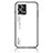 Silicone Frame Mirror Rainbow Gradient Case Cover LS1 for Oppo Reno7 4G White