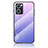 Silicone Frame Mirror Rainbow Gradient Case Cover LS1 for Oppo Reno7 5G Clove Purple