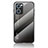 Silicone Frame Mirror Rainbow Gradient Case Cover LS1 for Oppo Reno7 5G Dark Gray