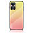 Silicone Frame Mirror Rainbow Gradient Case Cover LS1 for Oppo Reno7 Lite 5G Yellow