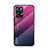 Silicone Frame Mirror Rainbow Gradient Case Cover LS1 for Oppo Reno7 Pro 5G