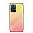 Silicone Frame Mirror Rainbow Gradient Case Cover LS1 for Oppo Reno7 Pro 5G Yellow