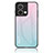 Silicone Frame Mirror Rainbow Gradient Case Cover LS1 for Oppo Reno8 5G
