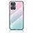 Silicone Frame Mirror Rainbow Gradient Case Cover LS1 for Oppo Reno8 Lite 5G