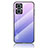 Silicone Frame Mirror Rainbow Gradient Case Cover LS1 for Oppo Reno8 Lite 5G Clove Purple