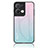 Silicone Frame Mirror Rainbow Gradient Case Cover LS1 for Oppo Reno8 Pro 5G