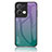 Silicone Frame Mirror Rainbow Gradient Case Cover LS1 for Oppo Reno8 Pro 5G Mixed