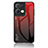 Silicone Frame Mirror Rainbow Gradient Case Cover LS1 for Oppo Reno8 Pro+ Plus 5G Red