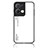 Silicone Frame Mirror Rainbow Gradient Case Cover LS1 for Oppo Reno8 Pro+ Plus 5G White