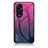 Silicone Frame Mirror Rainbow Gradient Case Cover LS1 for Oppo Reno8 T 4G