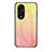 Silicone Frame Mirror Rainbow Gradient Case Cover LS1 for Oppo Reno8 T 4G Yellow