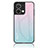 Silicone Frame Mirror Rainbow Gradient Case Cover LS1 for Oppo Reno9 5G