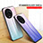Silicone Frame Mirror Rainbow Gradient Case Cover LS1 for Realme V50 5G
