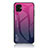 Silicone Frame Mirror Rainbow Gradient Case Cover LS1 for Samsung Galaxy A04E Hot Pink