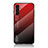 Silicone Frame Mirror Rainbow Gradient Case Cover LS1 for Samsung Galaxy A04s Red