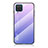 Silicone Frame Mirror Rainbow Gradient Case Cover LS1 for Samsung Galaxy A12 Clove Purple