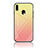 Silicone Frame Mirror Rainbow Gradient Case Cover LS1 for Samsung Galaxy A20e Yellow