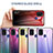 Silicone Frame Mirror Rainbow Gradient Case Cover LS1 for Samsung Galaxy A21s