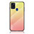 Silicone Frame Mirror Rainbow Gradient Case Cover LS1 for Samsung Galaxy A21s Yellow