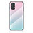 Silicone Frame Mirror Rainbow Gradient Case Cover LS1 for Samsung Galaxy A23 4G Cyan