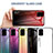 Silicone Frame Mirror Rainbow Gradient Case Cover LS1 for Samsung Galaxy A51 4G