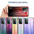 Silicone Frame Mirror Rainbow Gradient Case Cover LS1 for Samsung Galaxy A52 4G