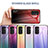 Silicone Frame Mirror Rainbow Gradient Case Cover LS1 for Samsung Galaxy F13 4G