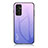 Silicone Frame Mirror Rainbow Gradient Case Cover LS1 for Samsung Galaxy F13 4G Clove Purple