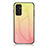 Silicone Frame Mirror Rainbow Gradient Case Cover LS1 for Samsung Galaxy F13 4G Yellow