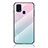 Silicone Frame Mirror Rainbow Gradient Case Cover LS1 for Samsung Galaxy M21s