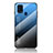 Silicone Frame Mirror Rainbow Gradient Case Cover LS1 for Samsung Galaxy M31 Prime Edition Blue