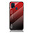 Silicone Frame Mirror Rainbow Gradient Case Cover LS1 for Samsung Galaxy M31 Prime Edition Red
