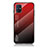 Silicone Frame Mirror Rainbow Gradient Case Cover LS1 for Samsung Galaxy M31s Red