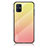 Silicone Frame Mirror Rainbow Gradient Case Cover LS1 for Samsung Galaxy M51 Yellow